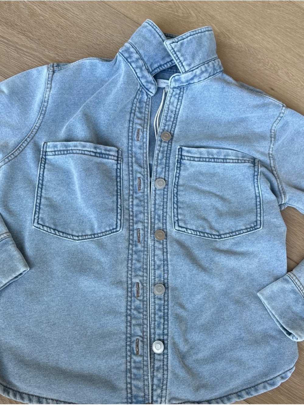 beachlunchlounge Light Blue Denim Jacket for Kids